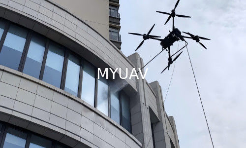 MYUAV FC30X Tethered Drone for wall cleaning operation