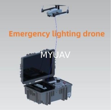 Φωτισμός MYUAV Drone από καλώδιο Tether Παροχή ενέργειας συνεχώς 24 ώρες για επείγον φωτισμό